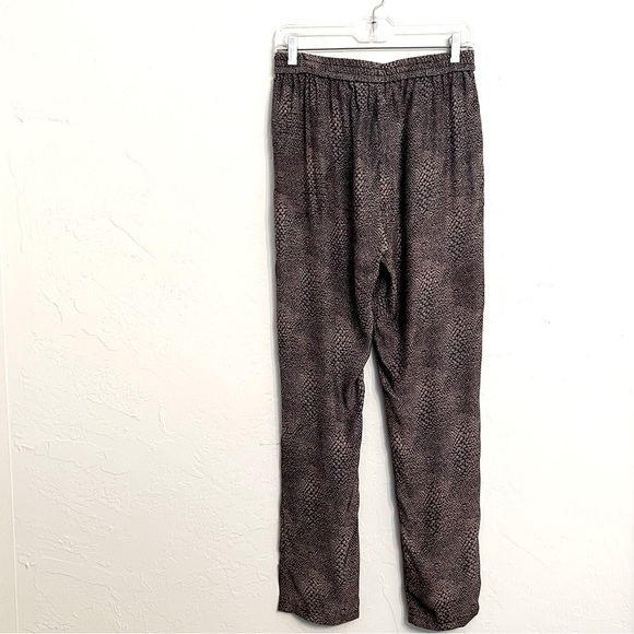 Otte Silk pants snake print pleated pockets high rise sz 6 - Picture 5 of 9